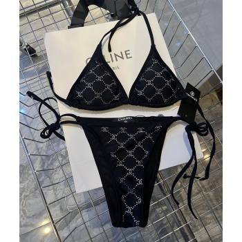 Chanel Quilted Swimwear with Crystals Black 2024 0306 (XMN-240306122)