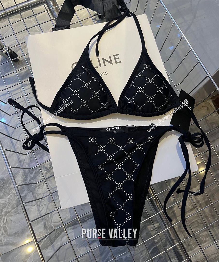 Chanel Quilted Swimwear with Crystals Black 2024 0306 (XMN-240306122)