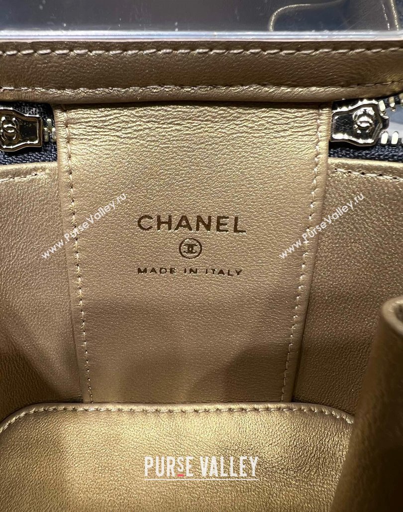Chanel Lambskin Clutch with Chain and Gold-Tone Ball AP1447 Dark Grey 2024 (yezi-240311011)