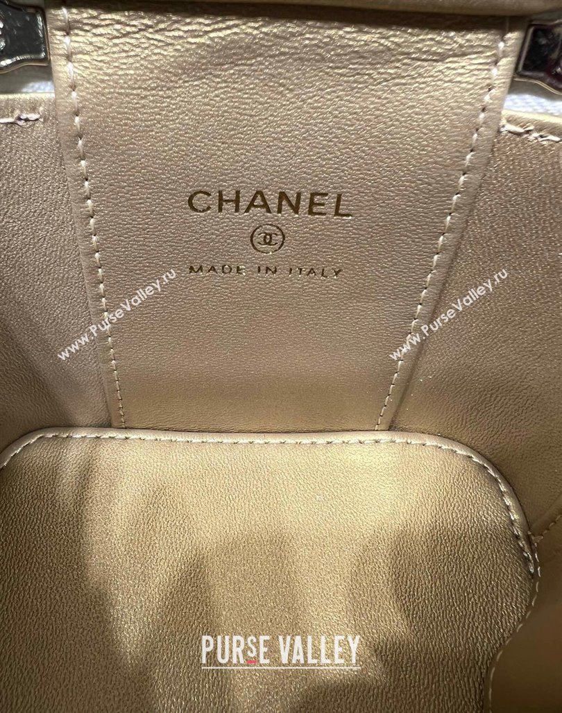 Chanel Lambskin Clutch with Chain and Gold-Tone Ball AP1447 White 2024 (yezi-240311012)