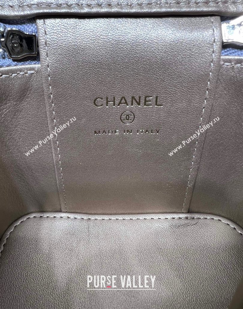 Chanel Lambskin Clutch with Chain and Gold-Tone Ball AP1447 Light Grey 2024 (yezi-240311013)