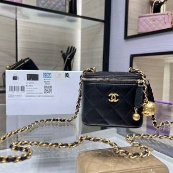 Chanel Lambskin Clutch with Chain and Gold-Tone Ball AP1447 Black 2024 (yezi-240311015)