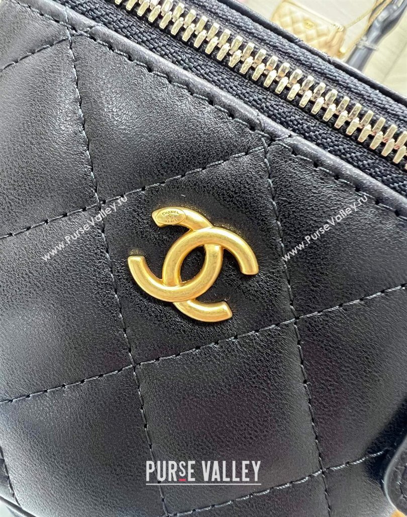 Chanel Lambskin Clutch with Chain and Gold-Tone Ball AP1447 Black 2024 (yezi-240311015)