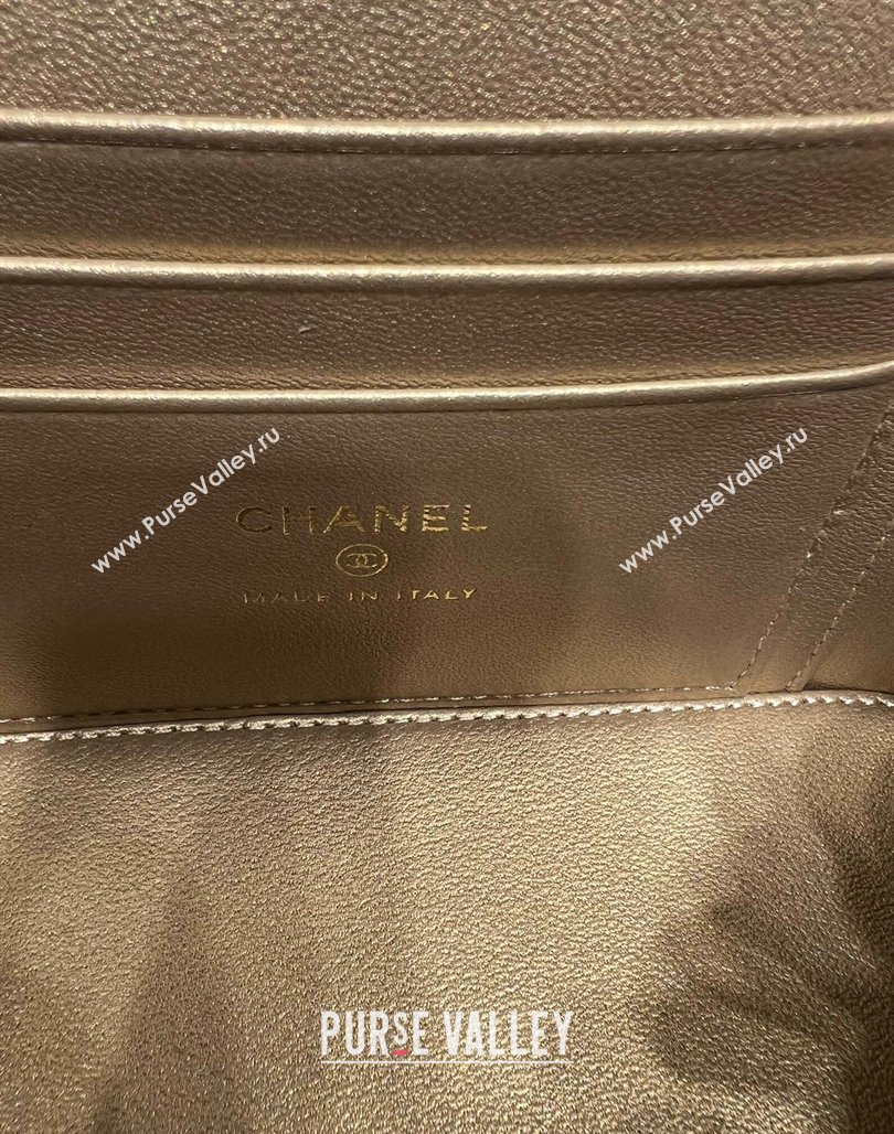 Chanel Lambskin Clutch with Chain and Gold-Tone Ball AP2303 Blue 2024 (yezi-240311004)