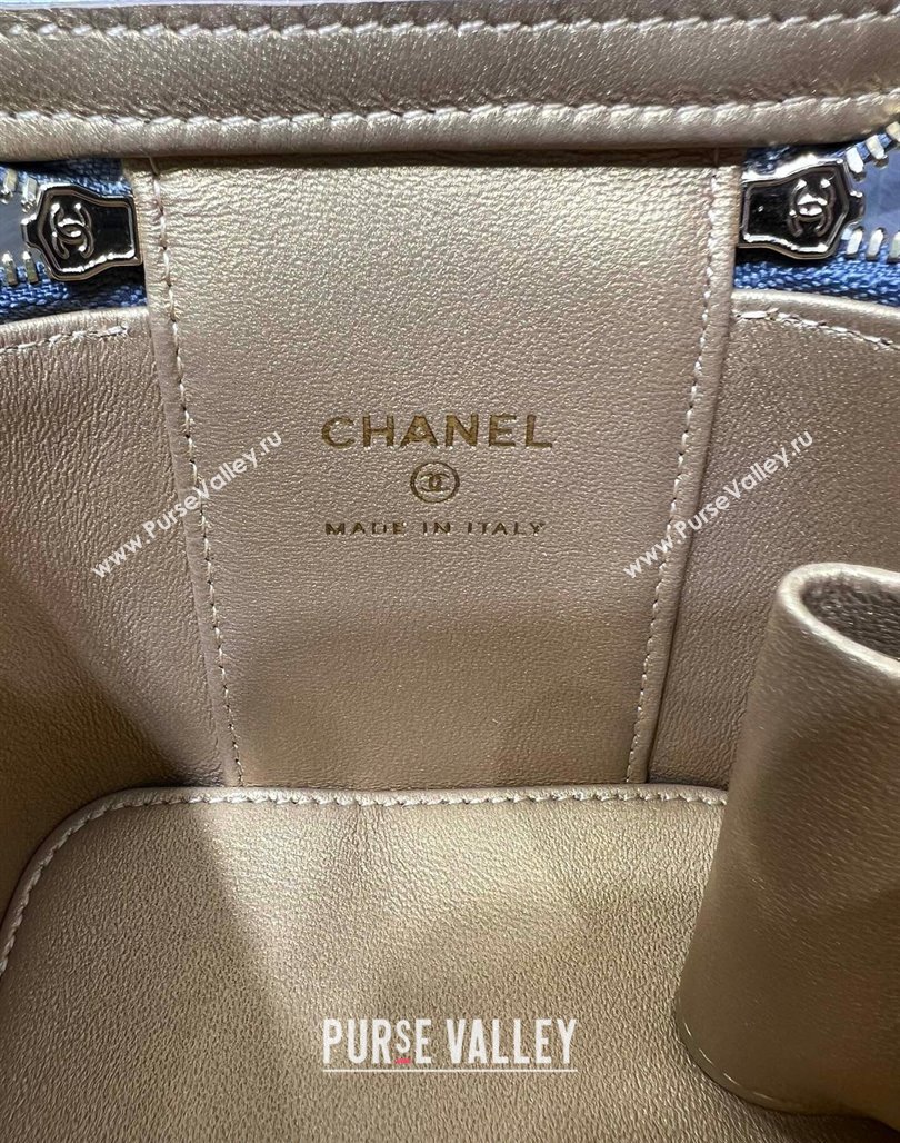 Chanel Lambskin Clutch with Chain and Gold-Tone Ball AP1447 Blue 2024 (yezi-240311010)