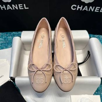 Chanel Classic Quilted Leather Ballet Flat Nude 2 2024 0325 (SS-240325034)