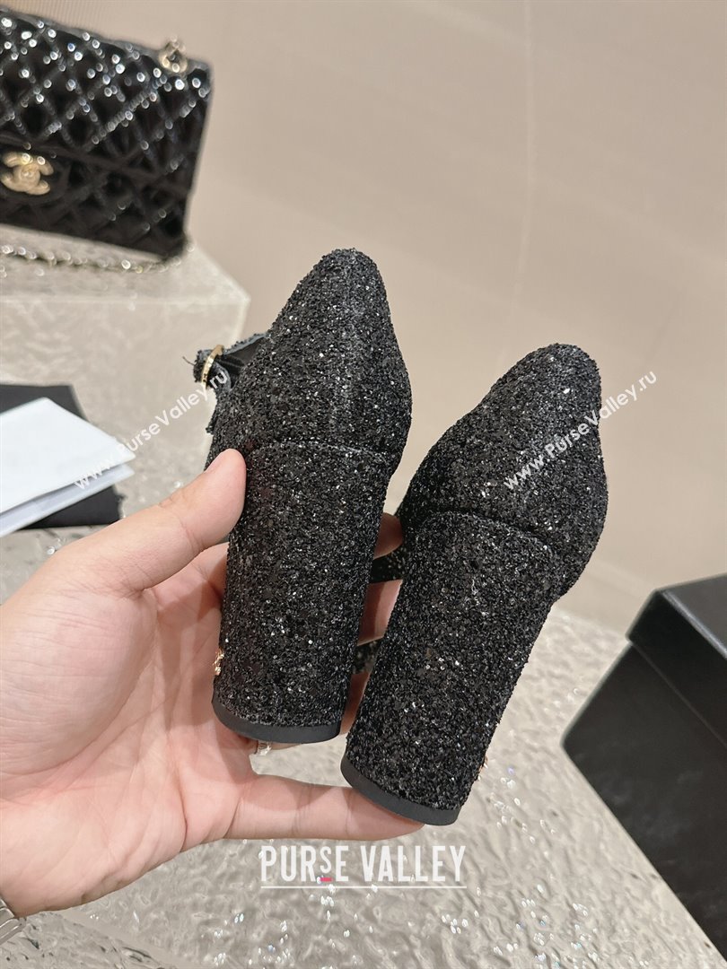 Chanel Glitters Mary Janes Platform Pumps Black 2024 0323 (MD-240323082)