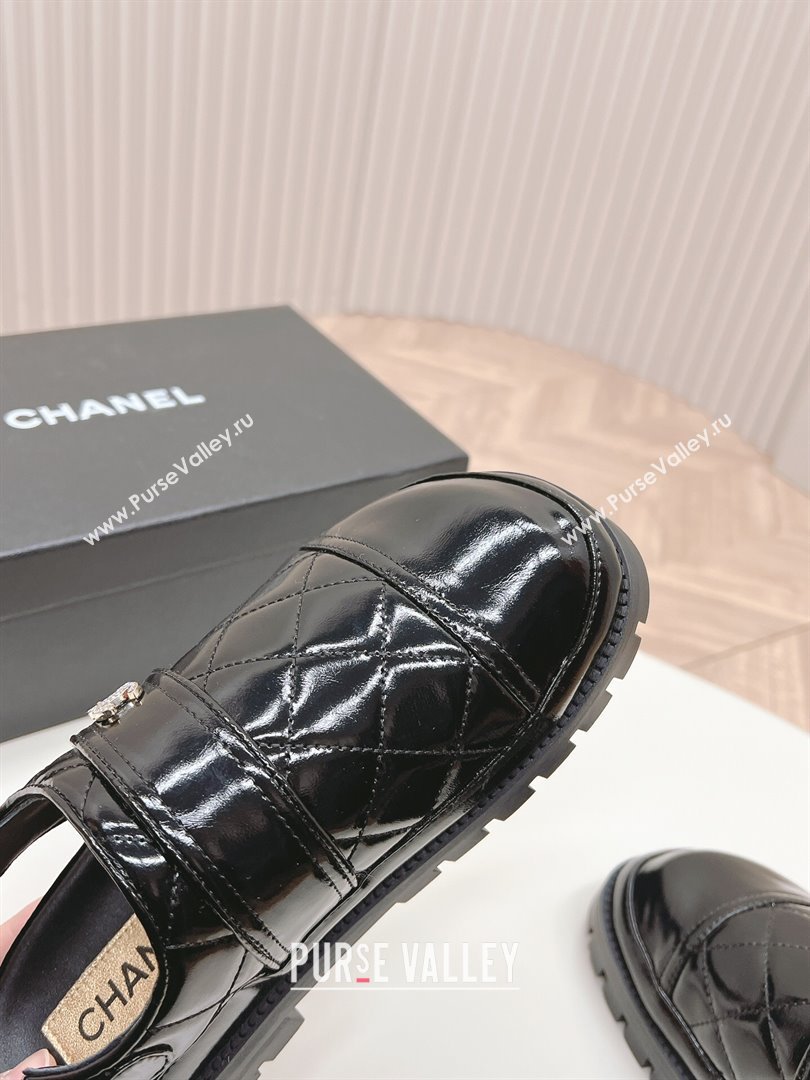 Chanel Shiny Calfskin Slingback Shoes Black 2024 0322 (MD-240322067)