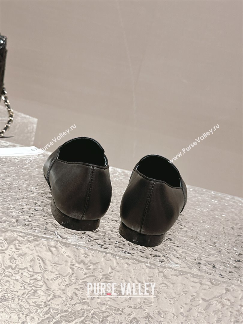 Chanel Lambskin Grosgrain Pointed Ballet Flat Black 2024 032202 (MD-240322130)