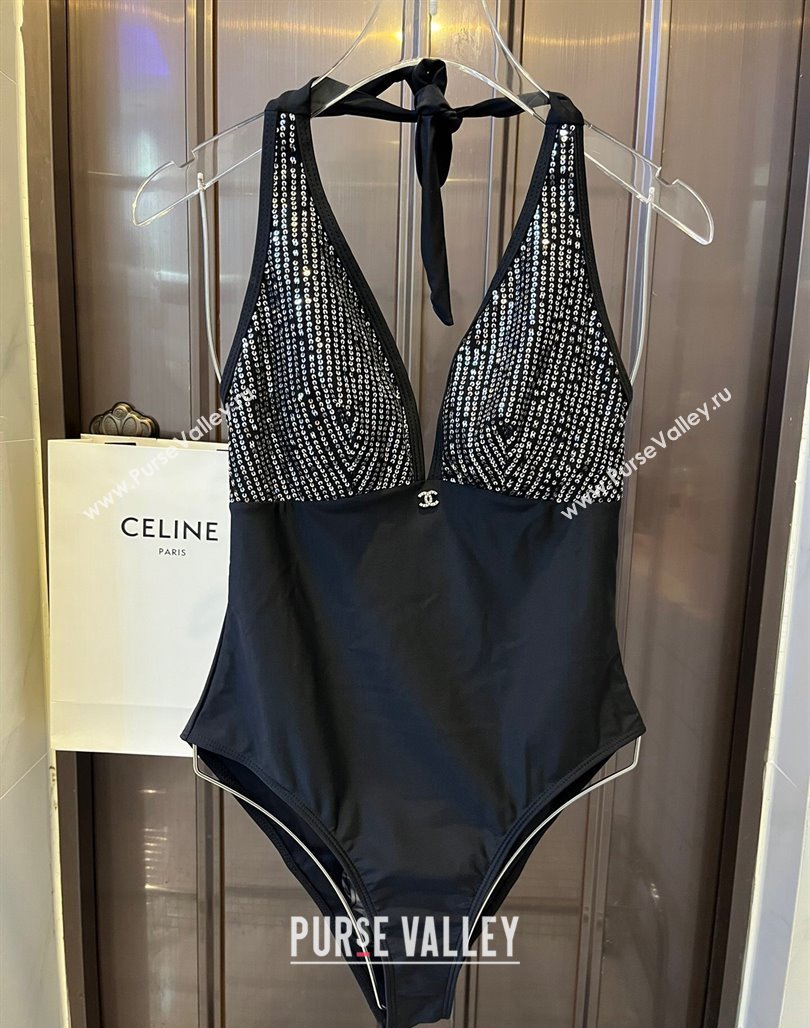 Chanel Swimwear with Sequins Black 2024 0401 (WM-240401132)