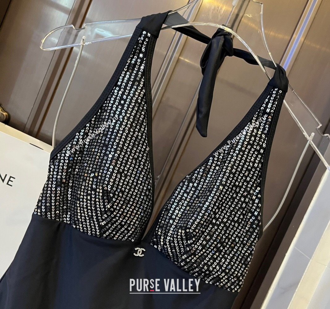 Chanel Swimwear with Sequins Black 2024 0401 (WM-240401132)