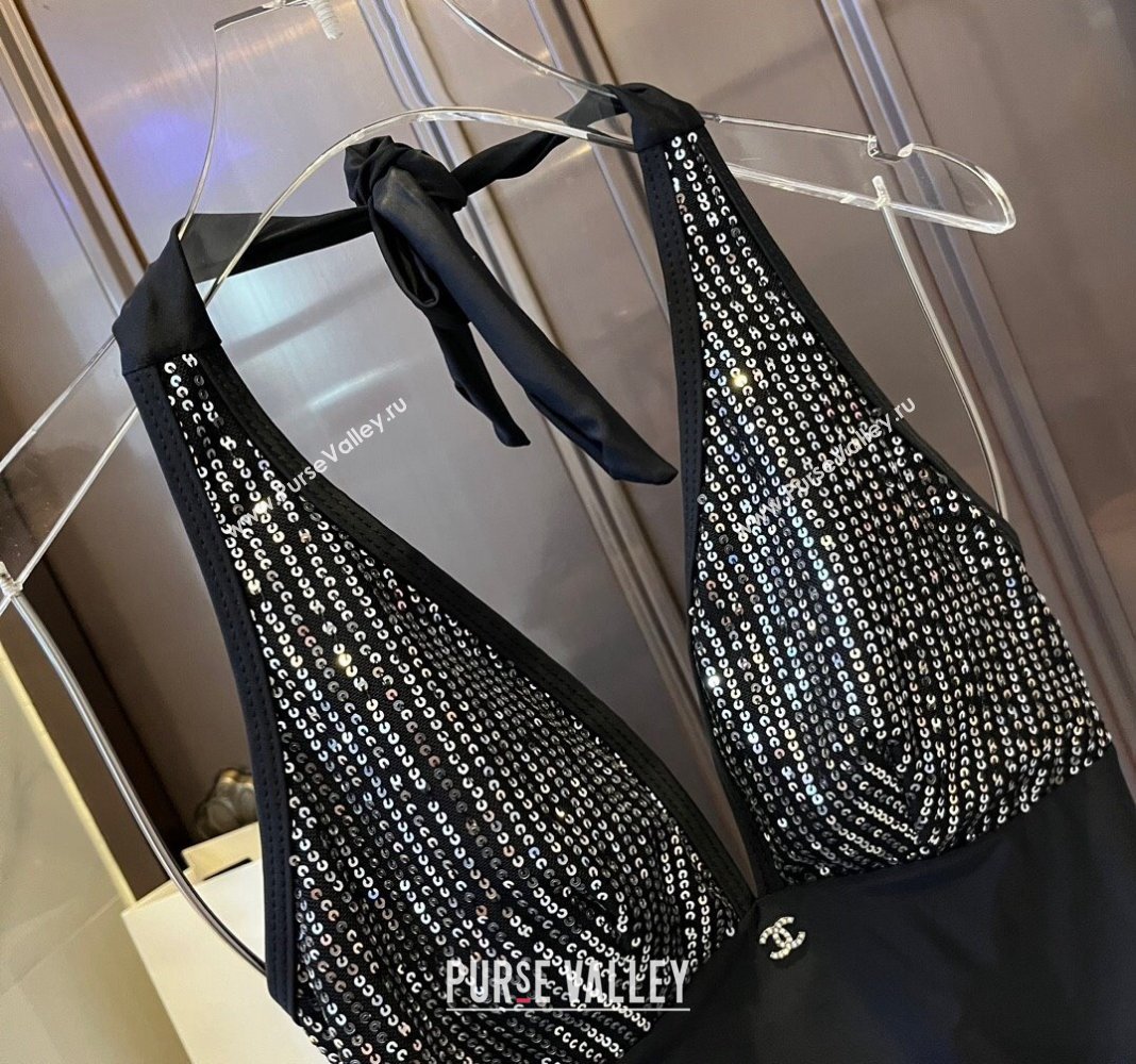 Chanel Swimwear with Sequins Black 2024 0401 (WM-240401132)