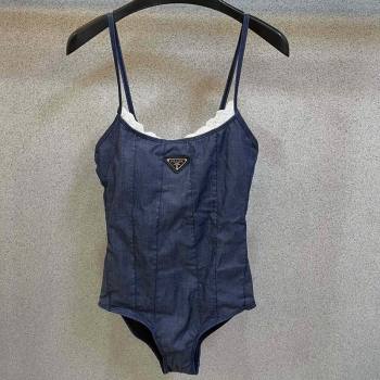 Prada Swimwear with Lace Denim Blue 2024 (A-240401140)