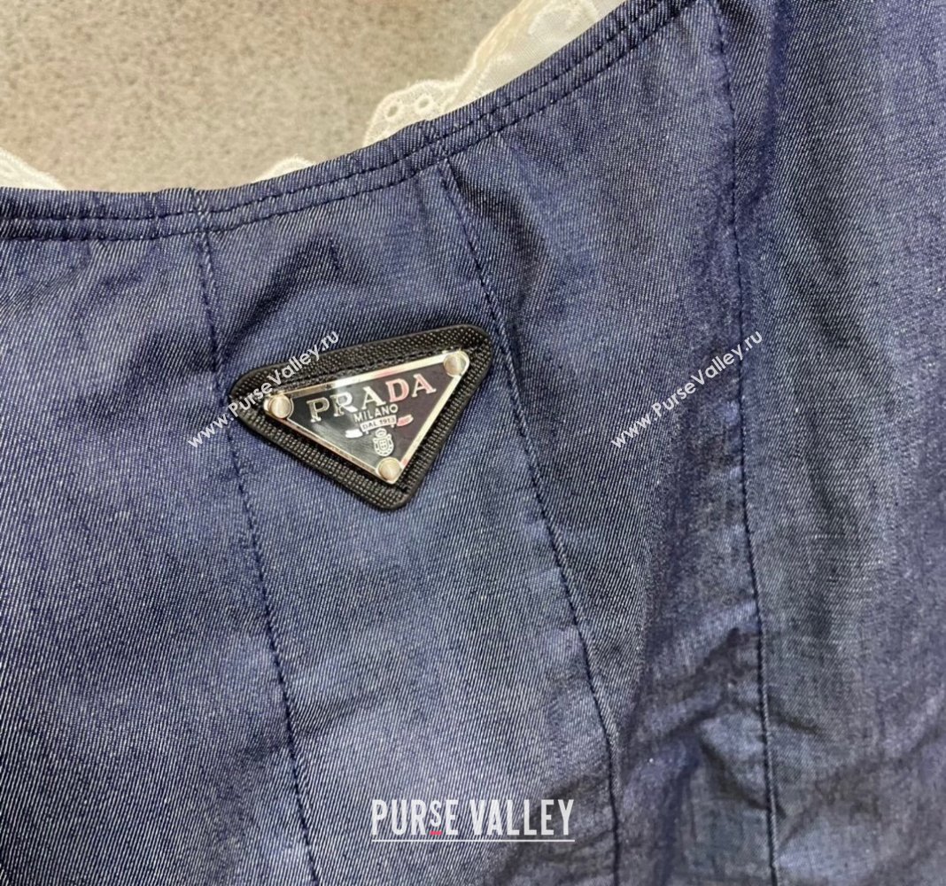 Prada Swimwear with Lace Denim Blue 2024 (A-240401140)