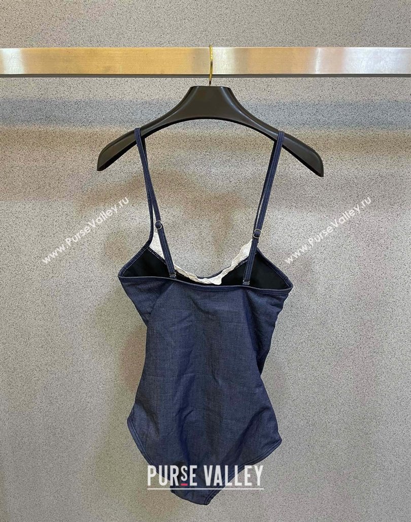 Prada Swimwear with Lace Denim Blue 2024 (A-240401140)
