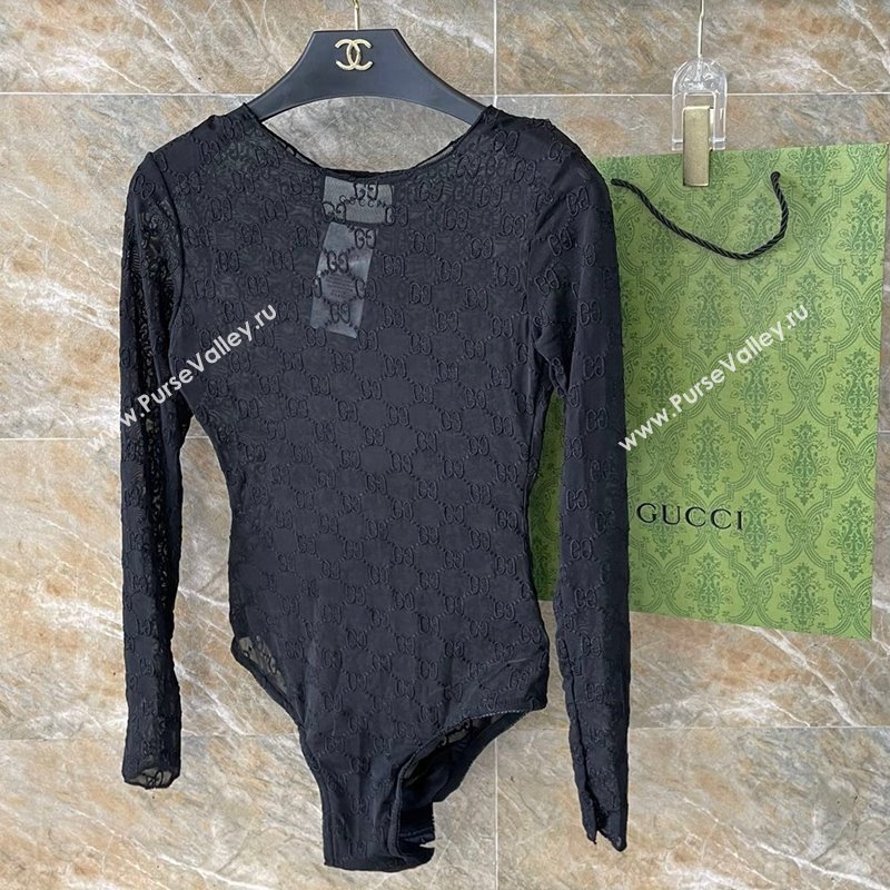Gucci GG Mesh Swimwear Black 2024 GG040102 (A-240401156)