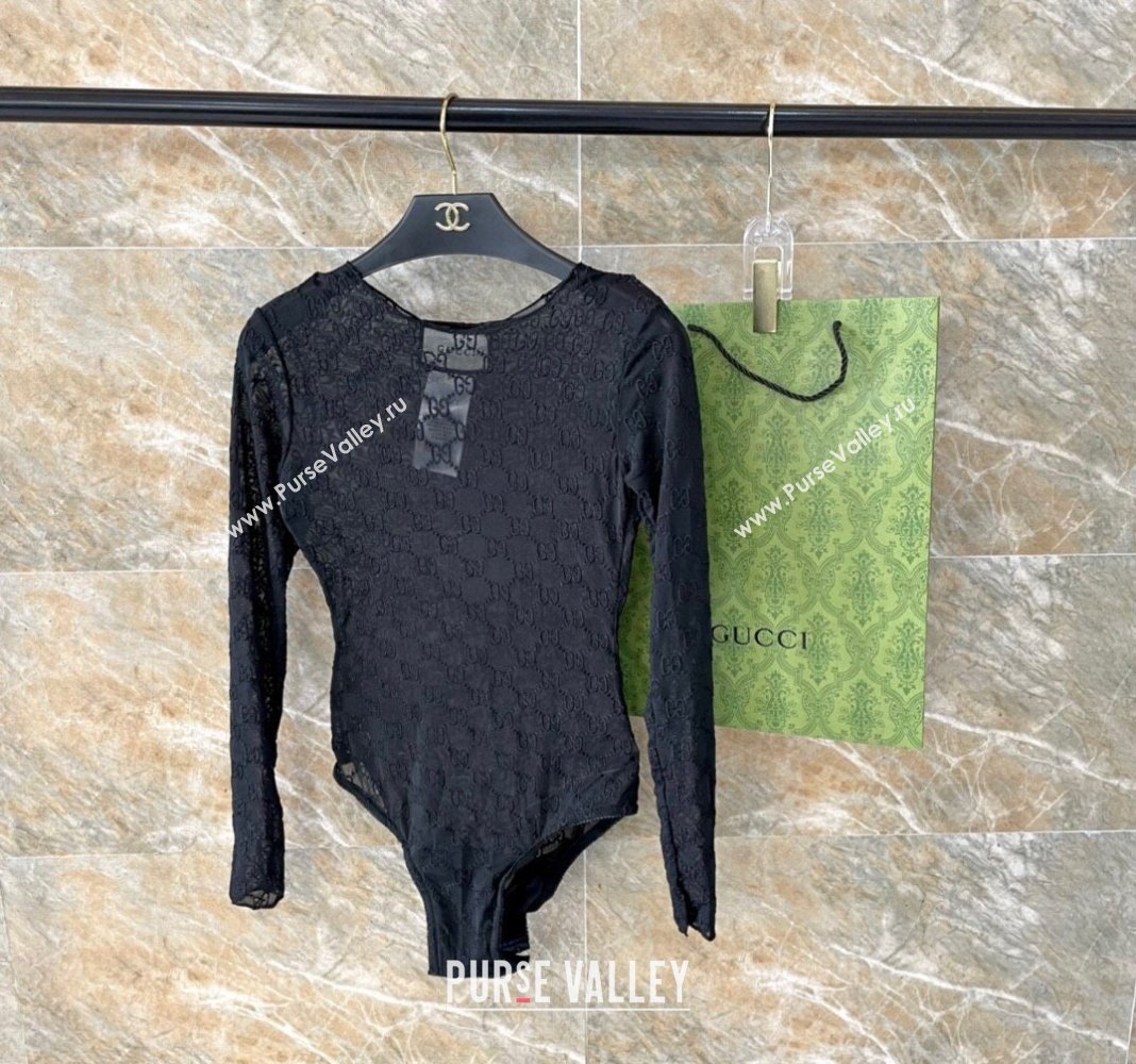 Gucci GG Mesh Swimwear Black 2024 GG040102 (A-240401156)