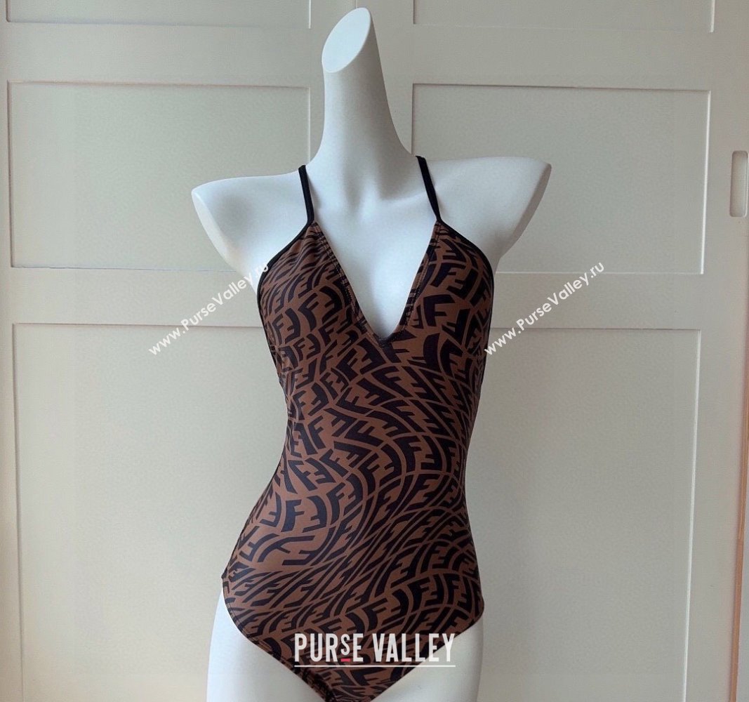 Fendi FF Swimwear Brown/Black 2024 FE040101 (A-240401158)