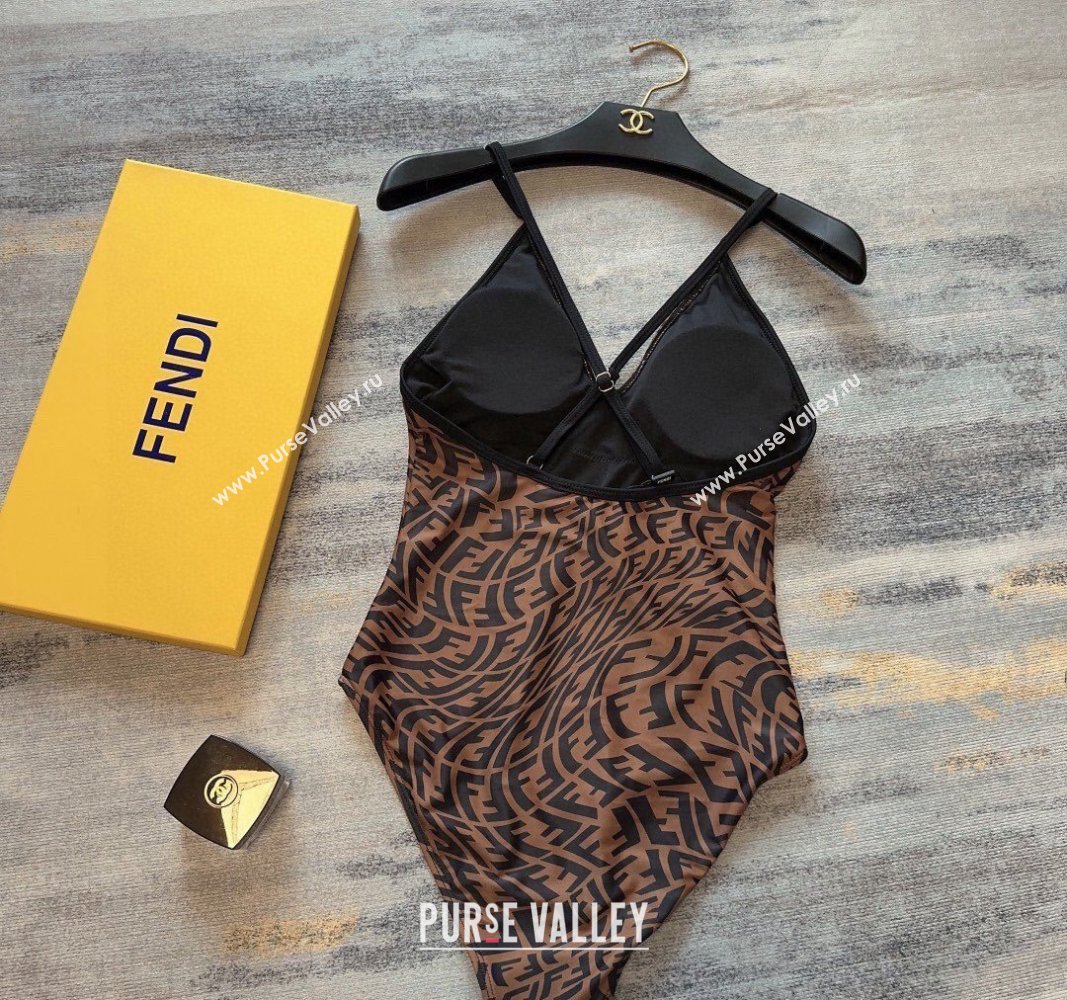 Fendi FF Swimwear Brown/Black 2024 FE040101 (A-240401158)