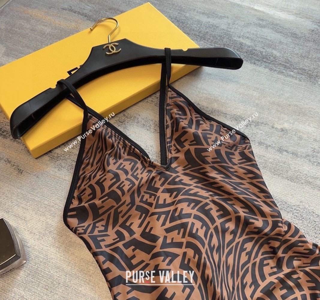 Fendi FF Swimwear Brown/Black 2024 FE040101 (A-240401158)