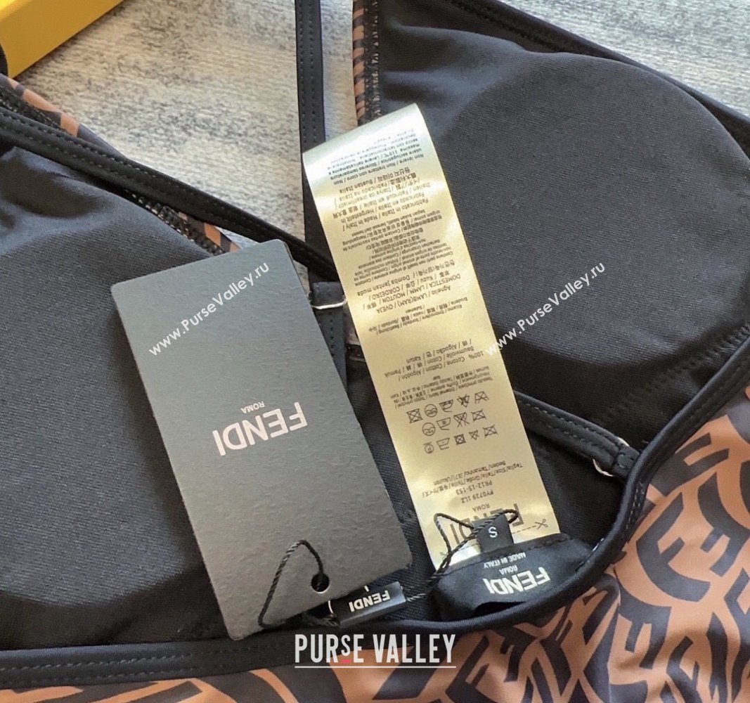 Fendi FF Swimwear Brown/Black 2024 FE040101 (A-240401158)