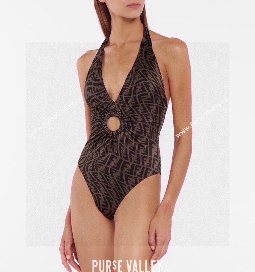 Fendi FF Swimwear Brown/Black 2024 FE040102 (A-240401159)