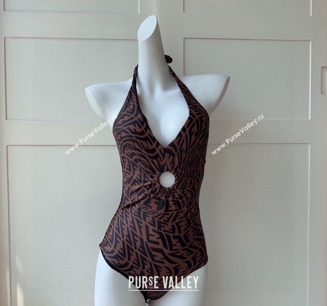 Fendi FF Swimwear Brown/Black 2024 FE040102 (A-240401159)
