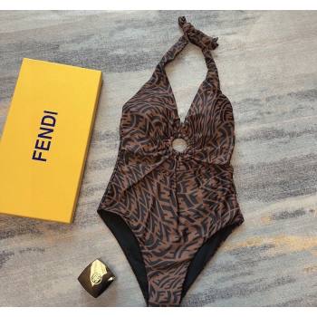 Fendi FF Swimwear Brown/Black 2024 FE040102 (A-240401159)