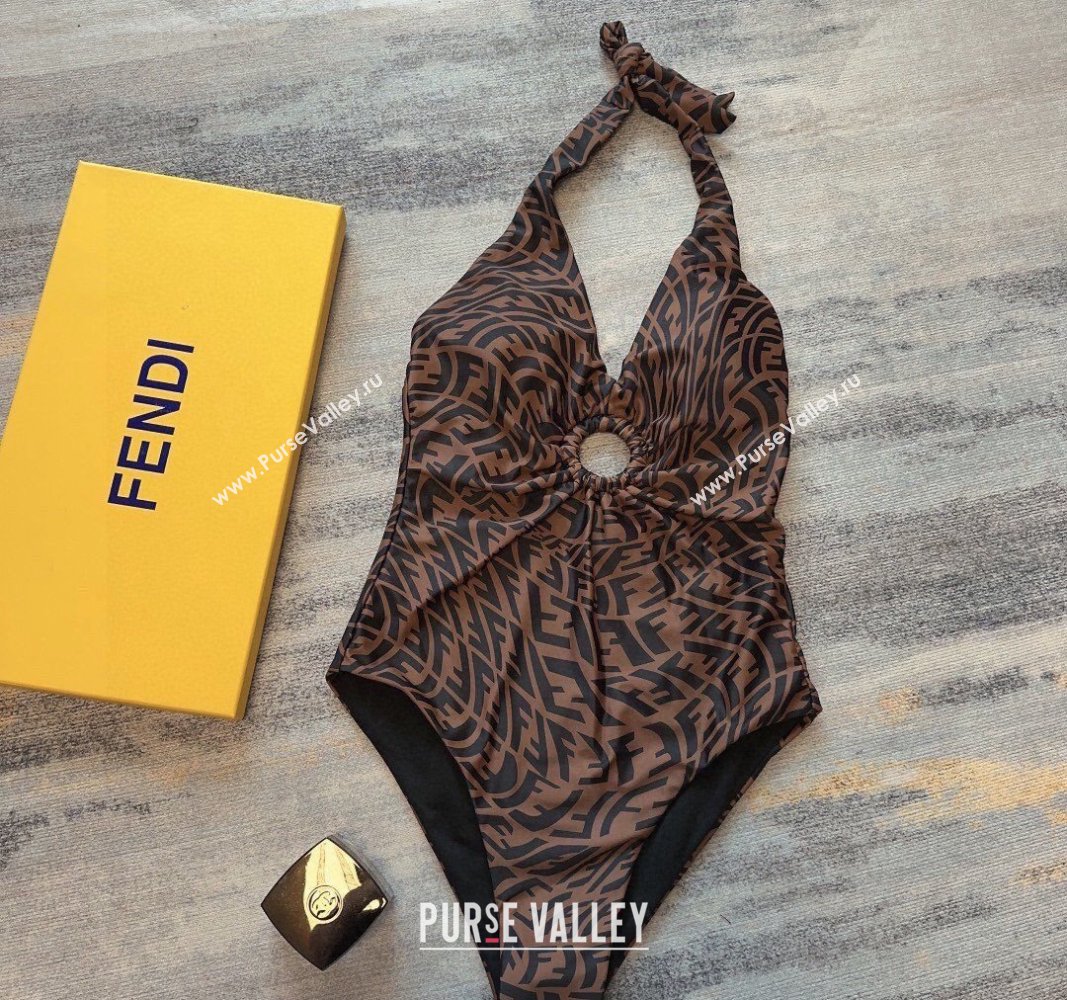 Fendi FF Swimwear Brown/Black 2024 FE040102 (A-240401159)