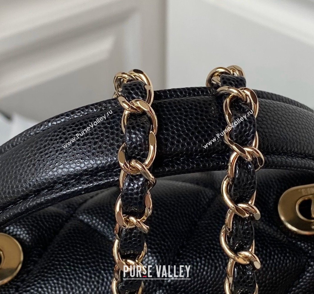 Chanel Grained Calfskin Small Flap Bag with Top Handle AS4711 Black 2024 (yezi-240411030)