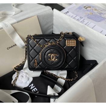 Chanel Lambskin Camera Bag AS4817 Black 2024 (yezi-240411033)
