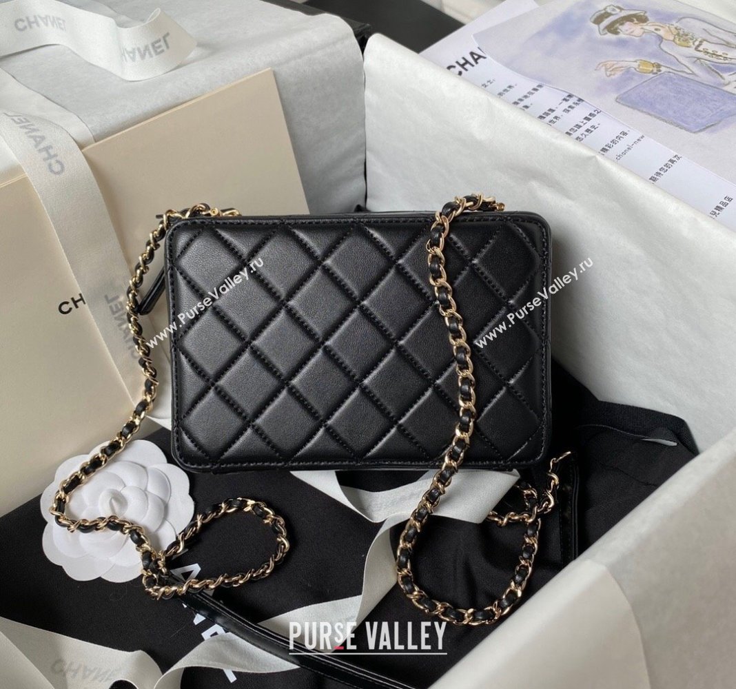 Chanel Lambskin Camera Bag AS4817 Black 2024 (yezi-240411033)
