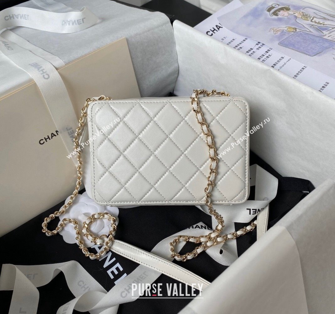 Chanel Lambskin Camera Bag AS4817 White 2024 (yezi-240411034)