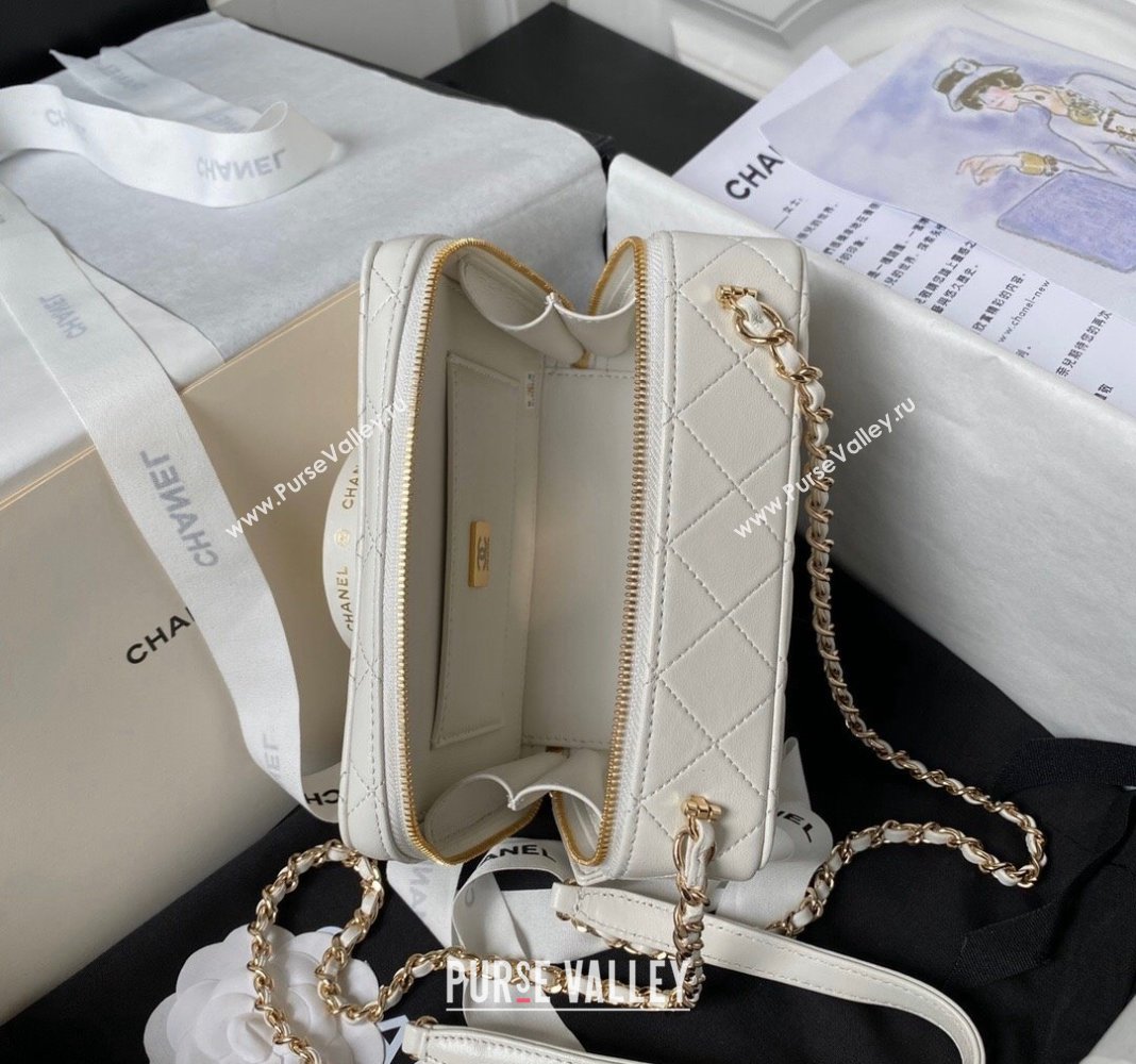 Chanel Lambskin Camera Bag AS4817 White 2024 (yezi-240411034)