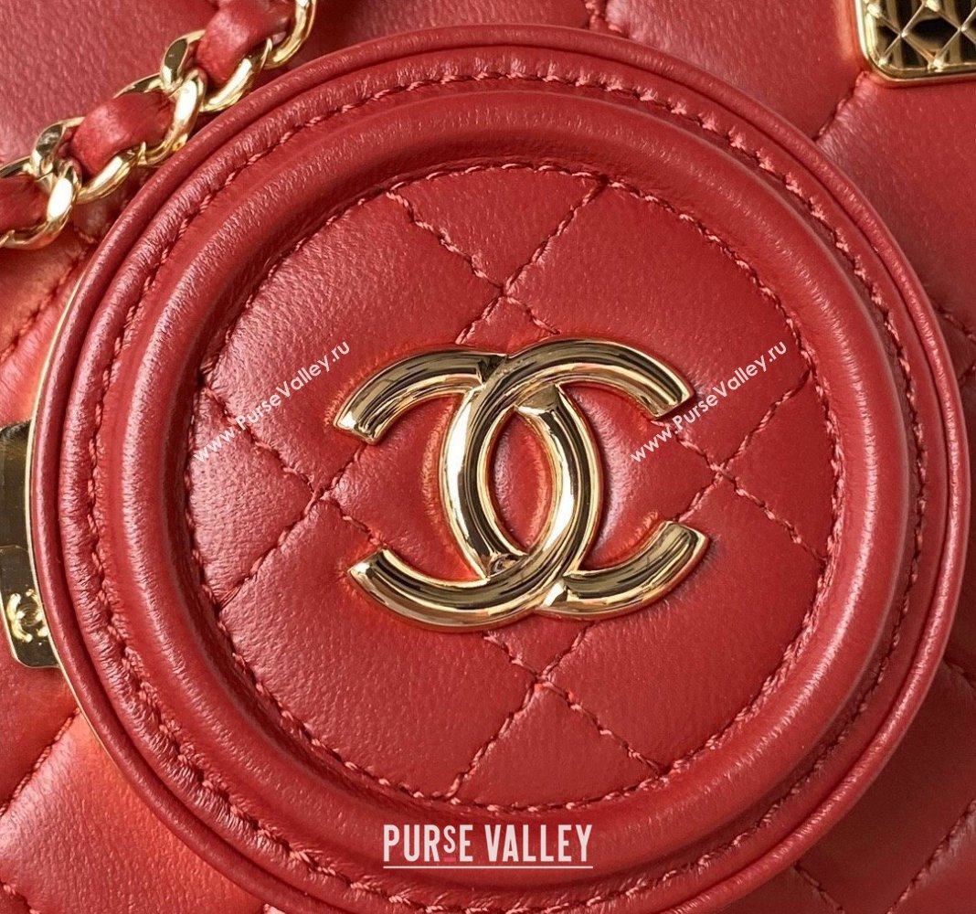 Chanel Lambskin Camera Bag AS4817 Red 2024 (yezi-240411035)