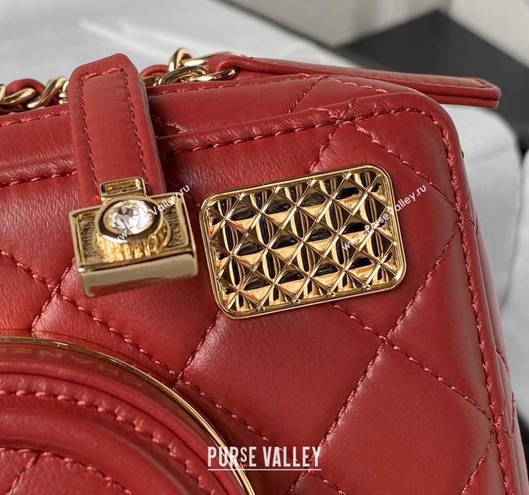 Chanel Lambskin Camera Bag AS4817 Red 2024 (yezi-240411035)
