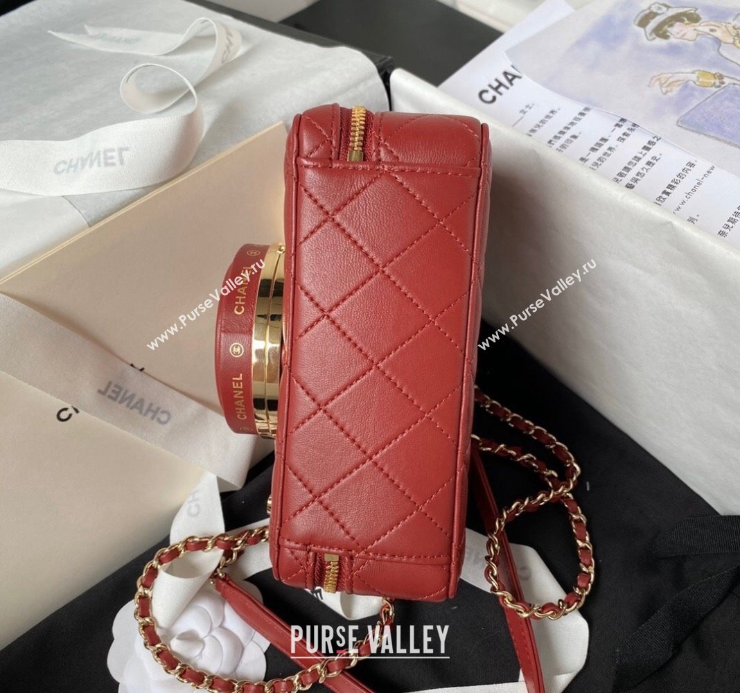 Chanel Lambskin Camera Bag AS4817 Red 2024 (yezi-240411035)