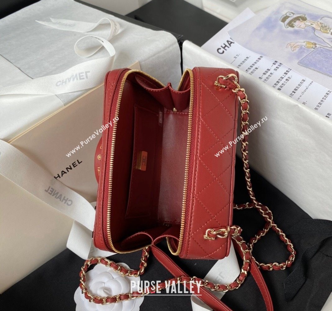 Chanel Lambskin Camera Bag AS4817 Red 2024 (yezi-240411035)