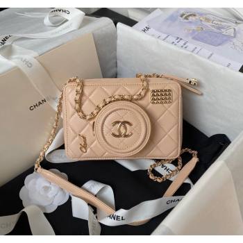 Chanel Lambskin Camera Bag AS4817 Apricot 2024 (yezi-240411036)