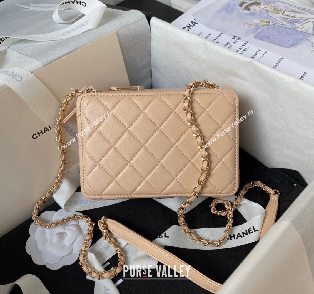 Chanel Lambskin Camera Bag AS4817 Apricot 2024 (yezi-240411036)