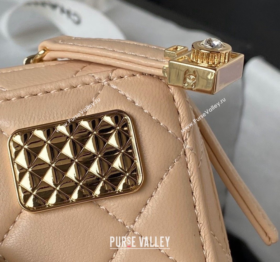 Chanel Lambskin Camera Bag AS4817 Apricot 2024 (yezi-240411036)