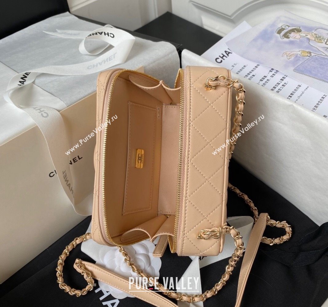 Chanel Lambskin Camera Bag AS4817 Apricot 2024 (yezi-240411036)