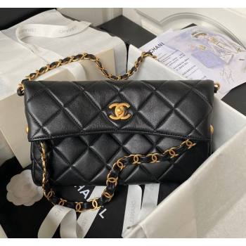 Chanel Quilted Lambskin Medium Hobo bag AS4754 Black 2024 (yezi-240411040)