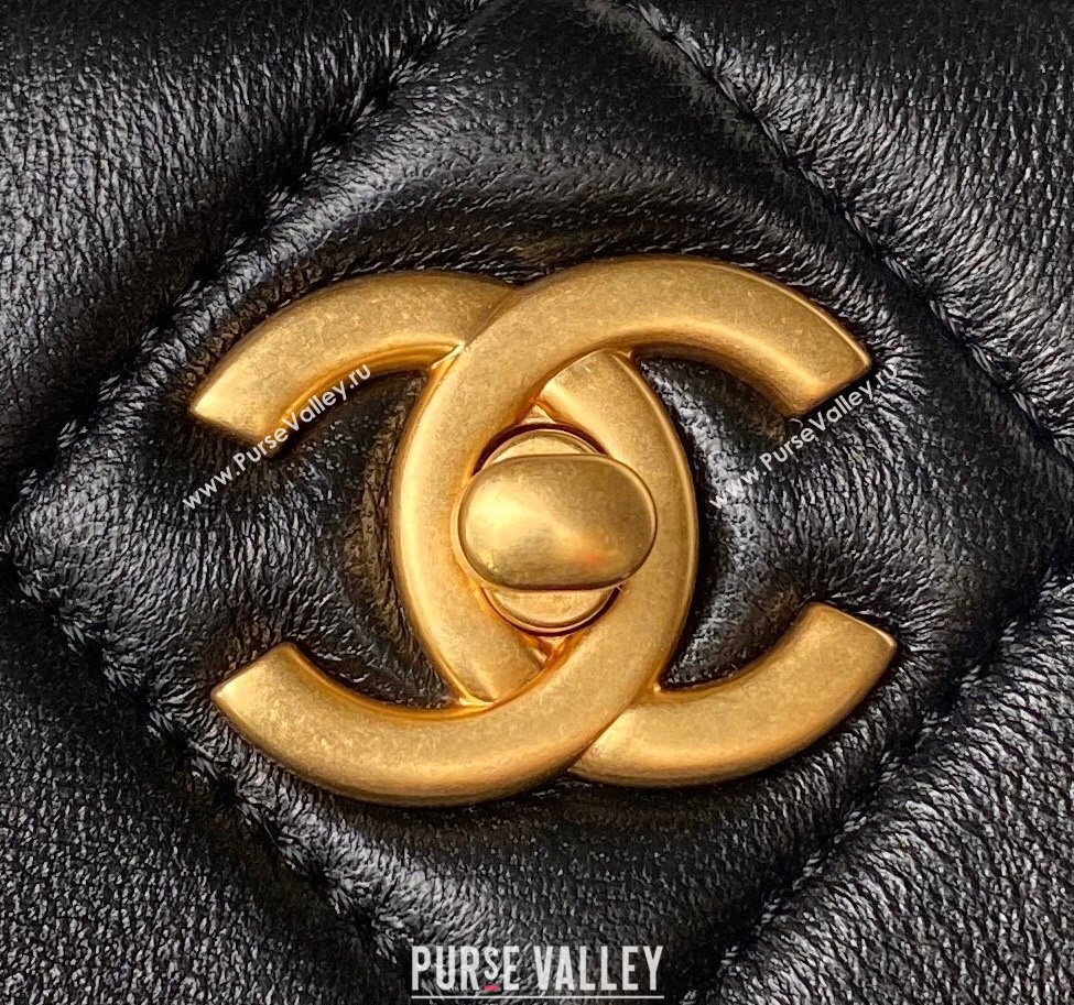 Chanel Quilted Lambskin Medium Hobo bag AS4754 Black 2024 (yezi-240411040)