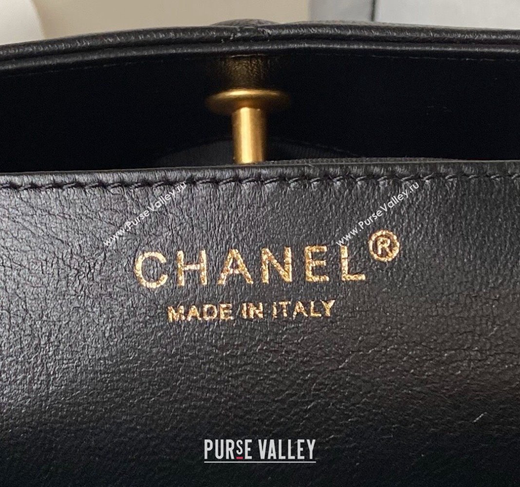 Chanel Quilted Lambskin Medium Hobo bag AS4754 Black 2024 (yezi-240411040)