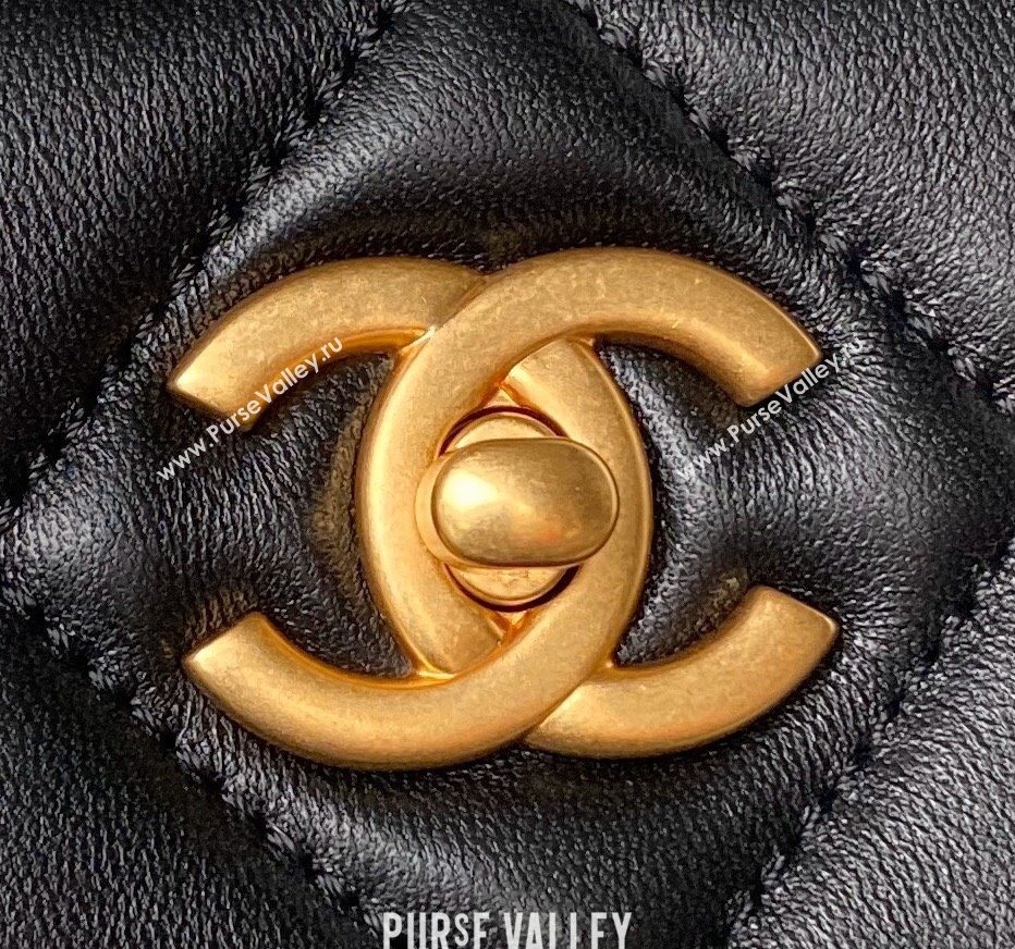 Chanel Quilted Lambskin Large Hobo bag AS4777 Black 2024 (yezi-240411041)