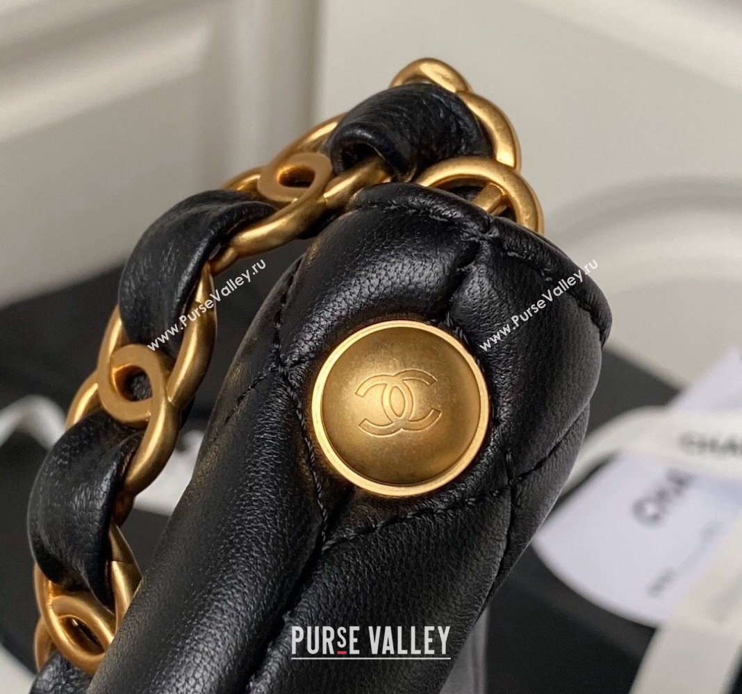 Chanel Quilted Lambskin Large Hobo bag AS4777 Black 2024 (yezi-240411041)