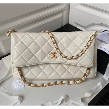 Chanel Quilted Lambskin Large Hobo bag AS4777 White 2024 (yezi-240411042)