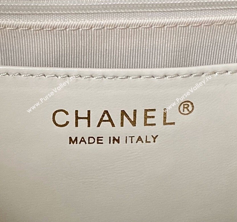 Chanel Quilted Lambskin Large Hobo bag AS4777 White 2024 (yezi-240411042)