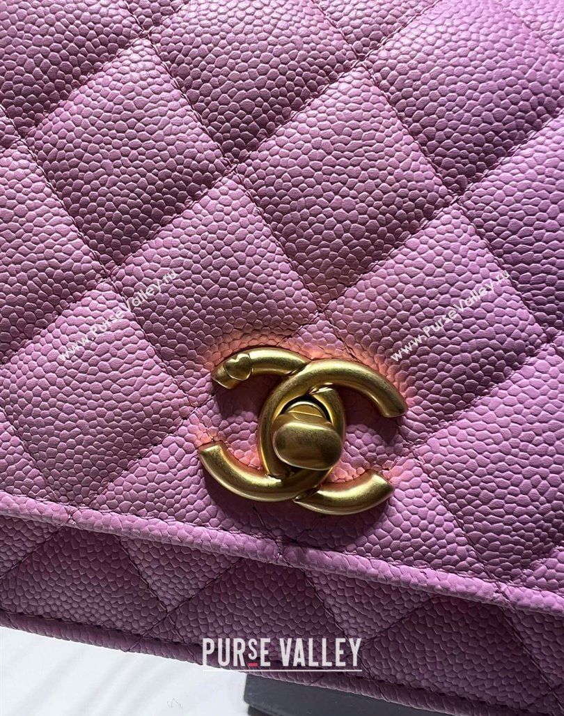 Chanel Grained Calfskin Clutch with Heart Chain AP3201 Pink 2024 (ssz-240411022)